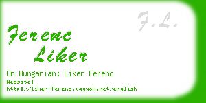 ferenc liker business card